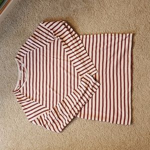 Nudie long sleeve tee size medium red and white
